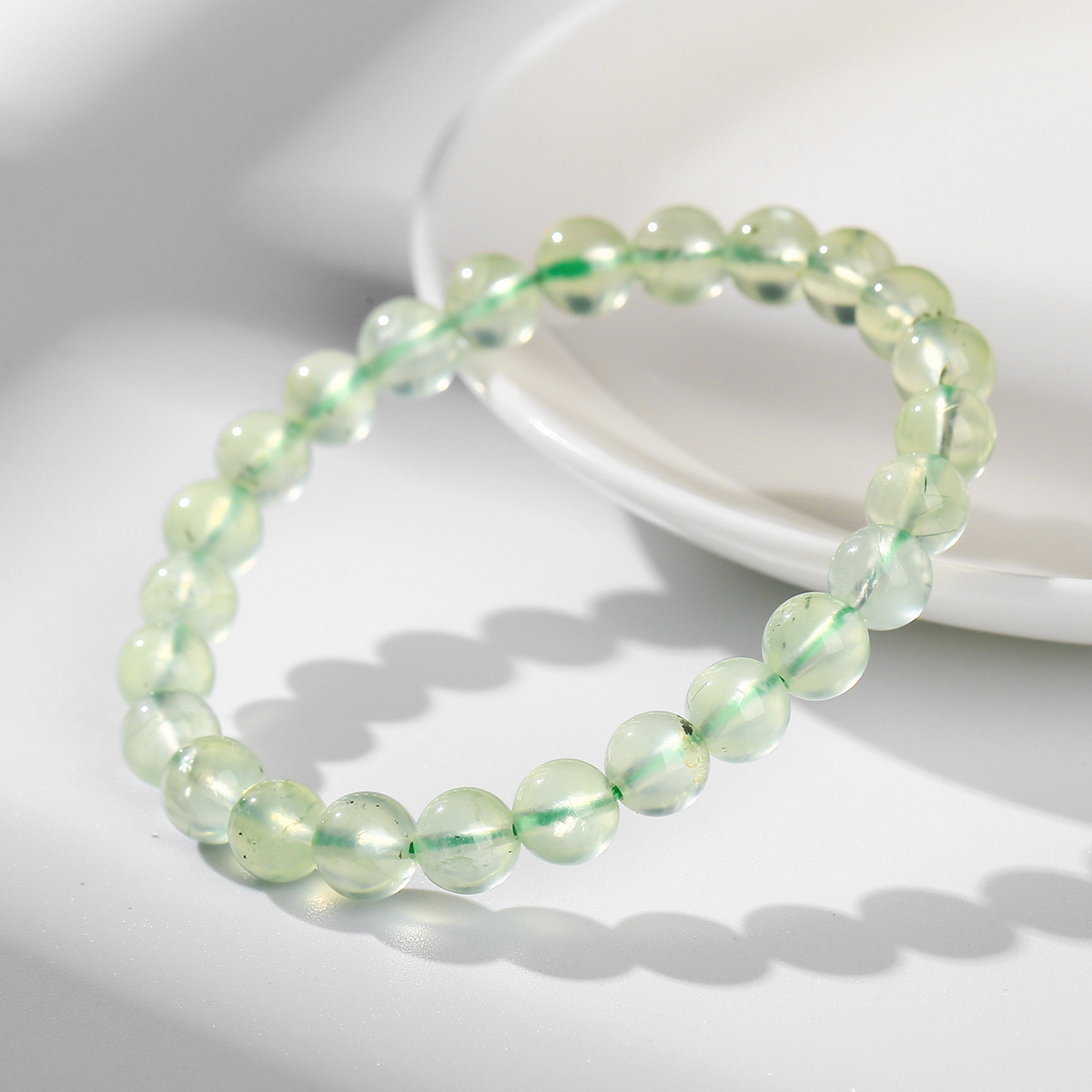 2:3a natural gold prehnite bracelet