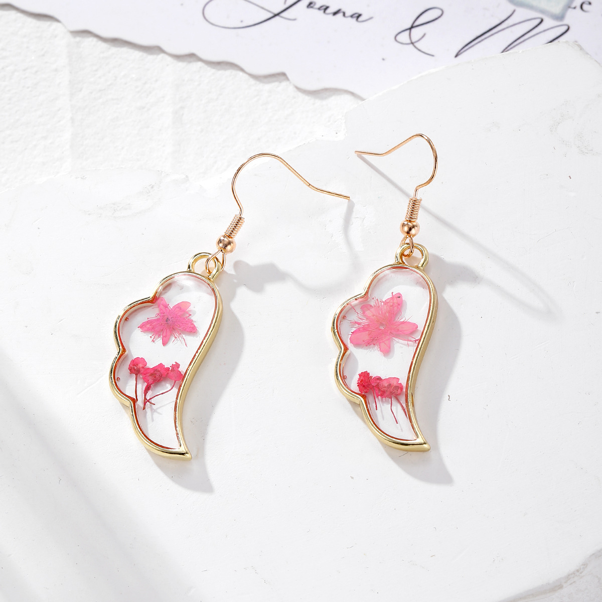 5:Pink flower wings (gold hook)