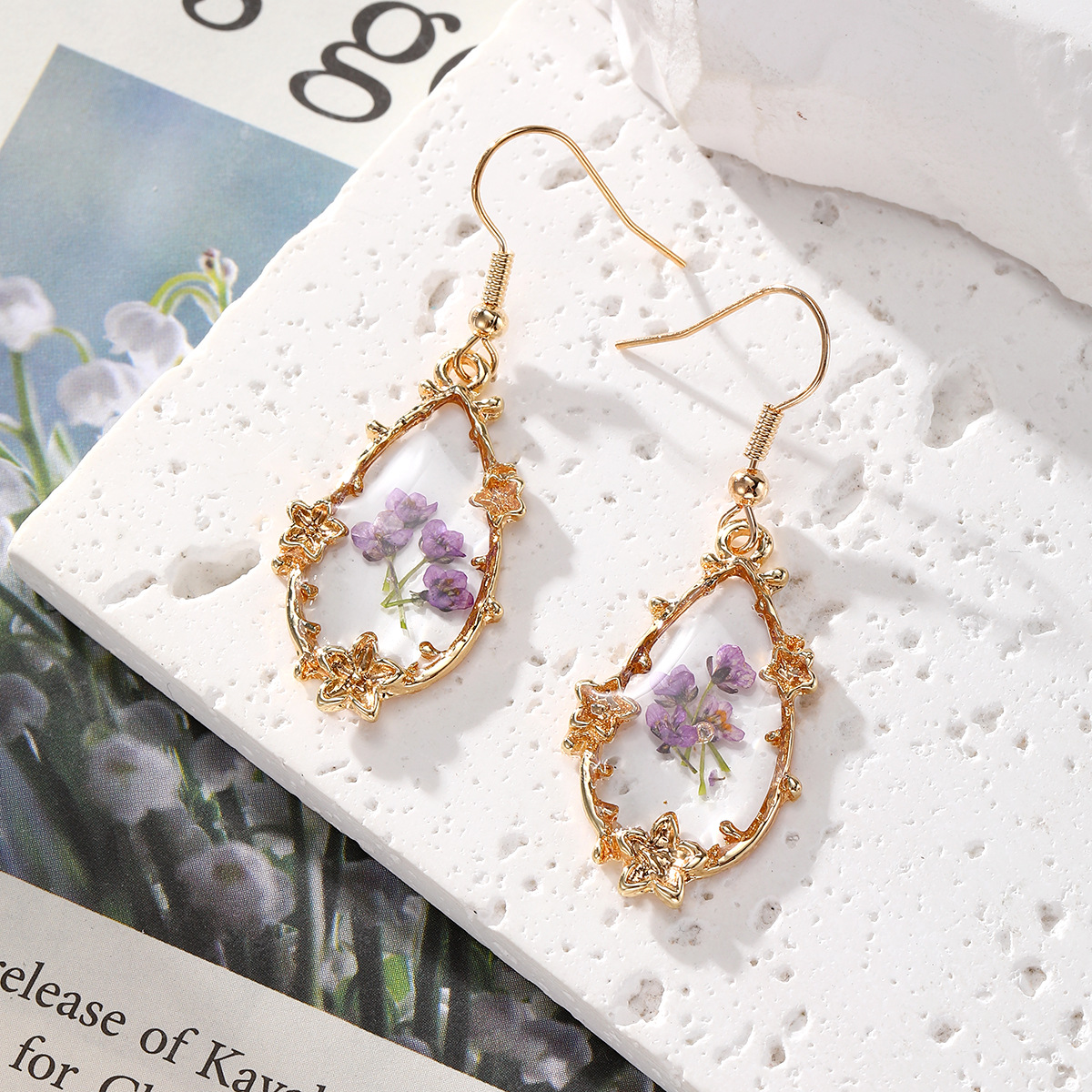 3:Lace water drop purple flower