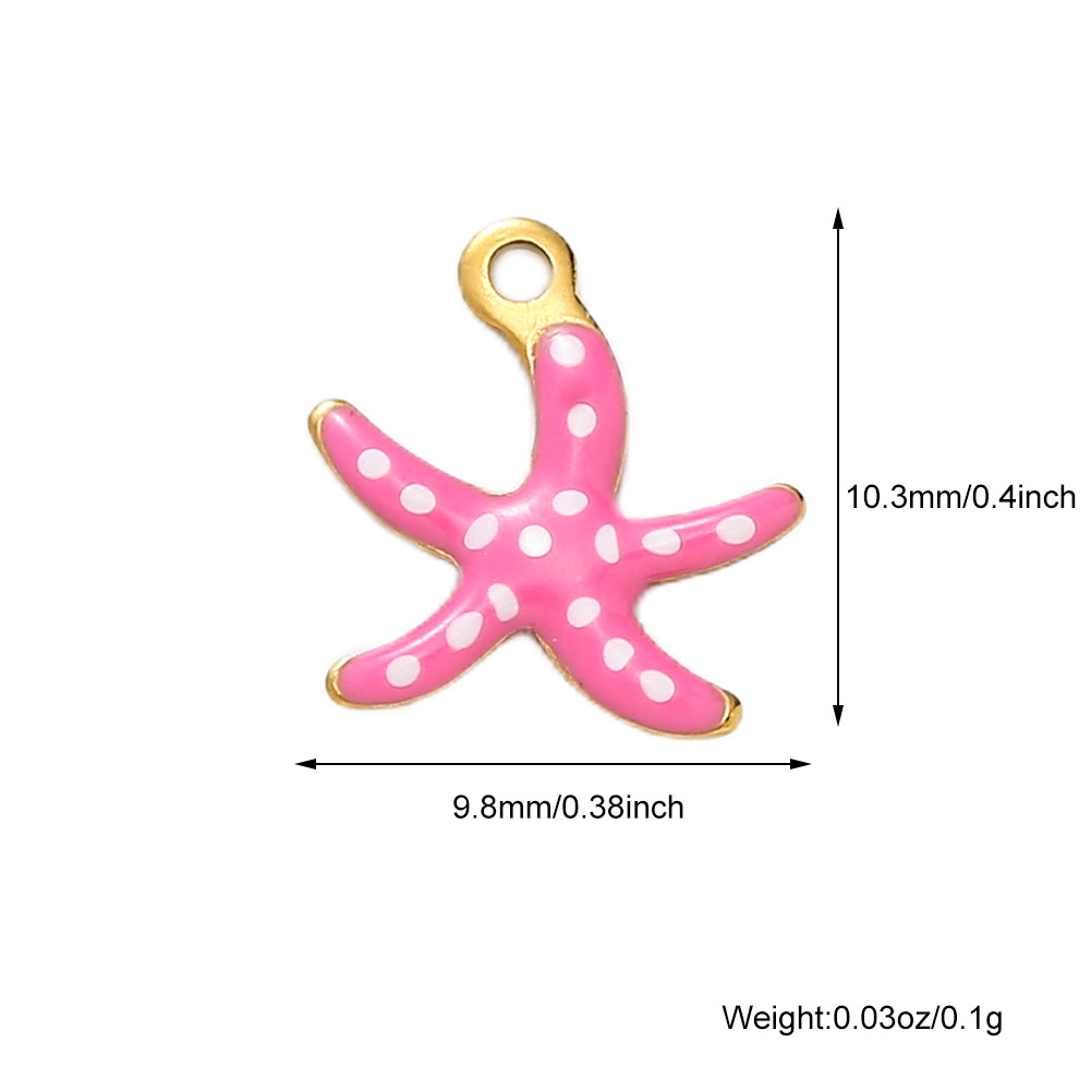 7:A217 pink and white starfish