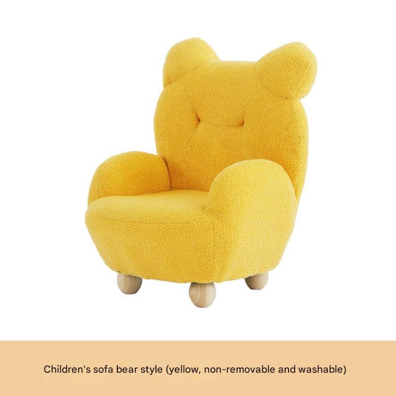 Yellow bear model-not removable and washable