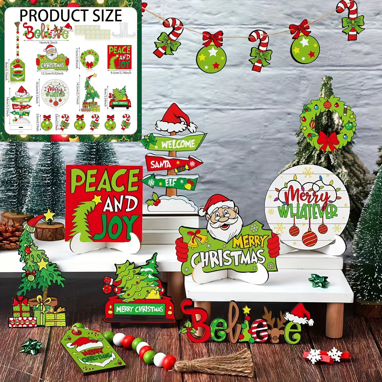 15-piece set (with beads and stickers, stands)