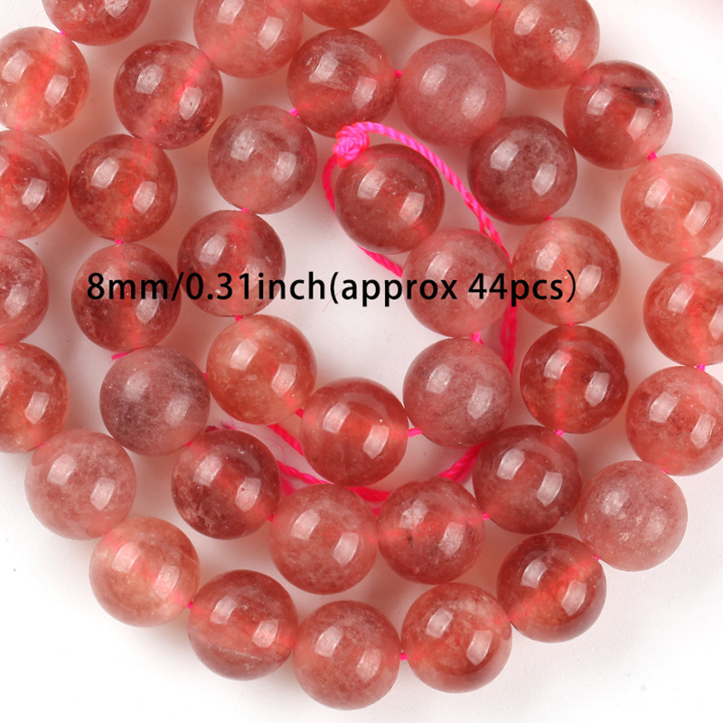 8mm strawberry crystal chalcedony See pictures