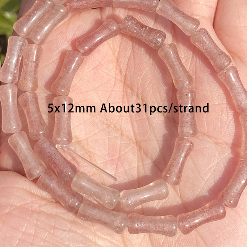 5x12mm bamboo strawberry crystal See pictures