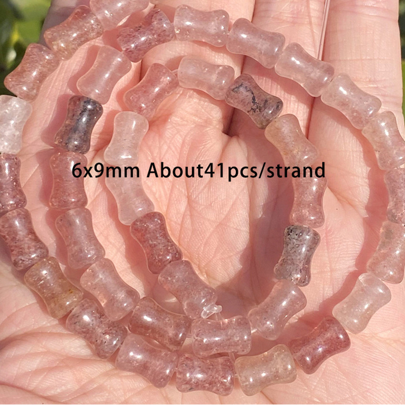 20:6x9mm bamboo strawberry crystal