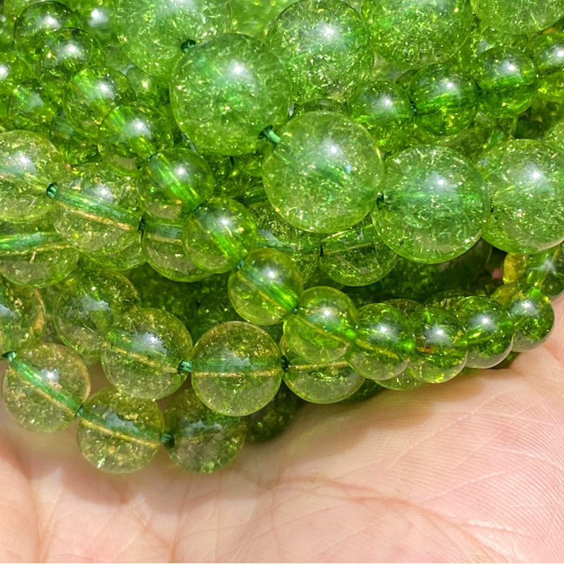 Green floral crystal 6mm/58-60pcs