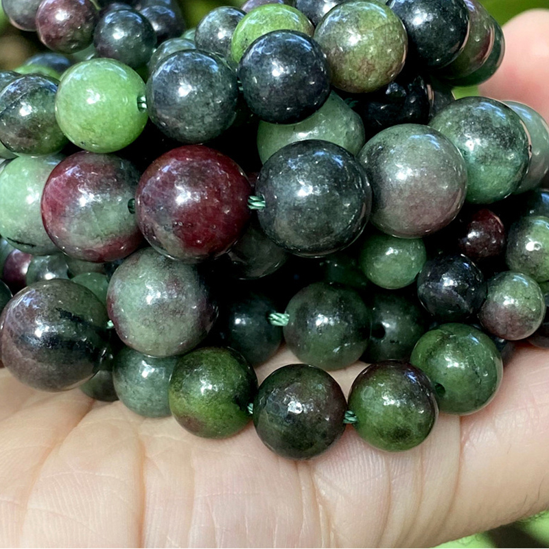 Ruby in Zoisite 6mm/58-60pcs