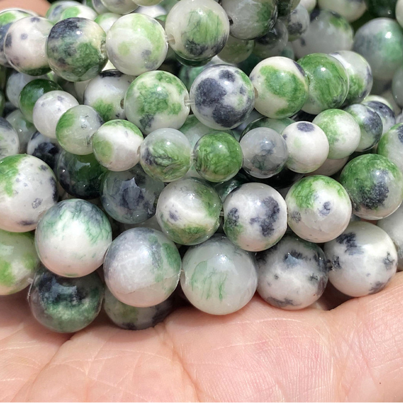 Green black Persian Jade 6mm/58-60pcs