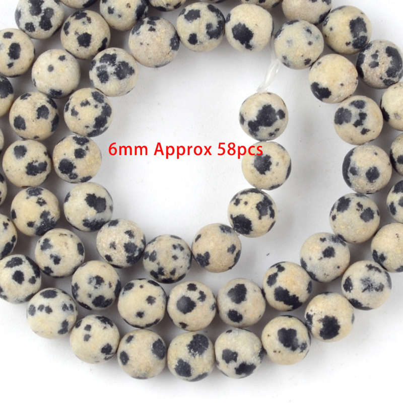 6mm frosted spotted stone See pictures