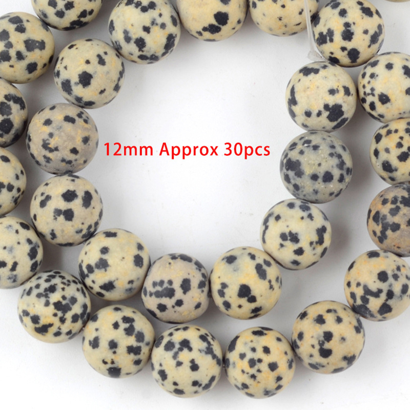 12mm frosted spotted stone See pictures
