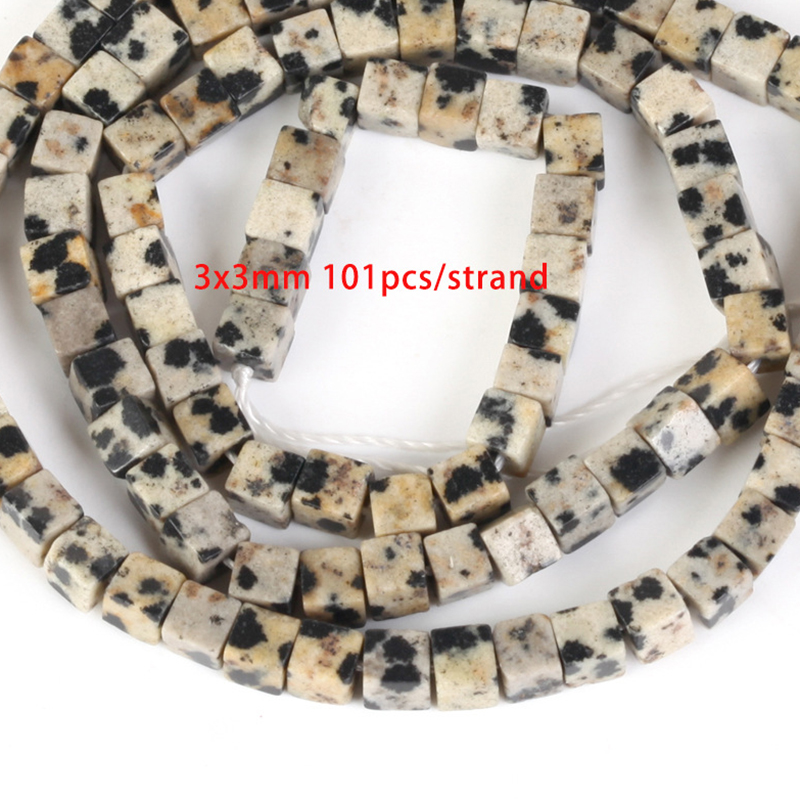 3x3mm square spotted stone See pictures