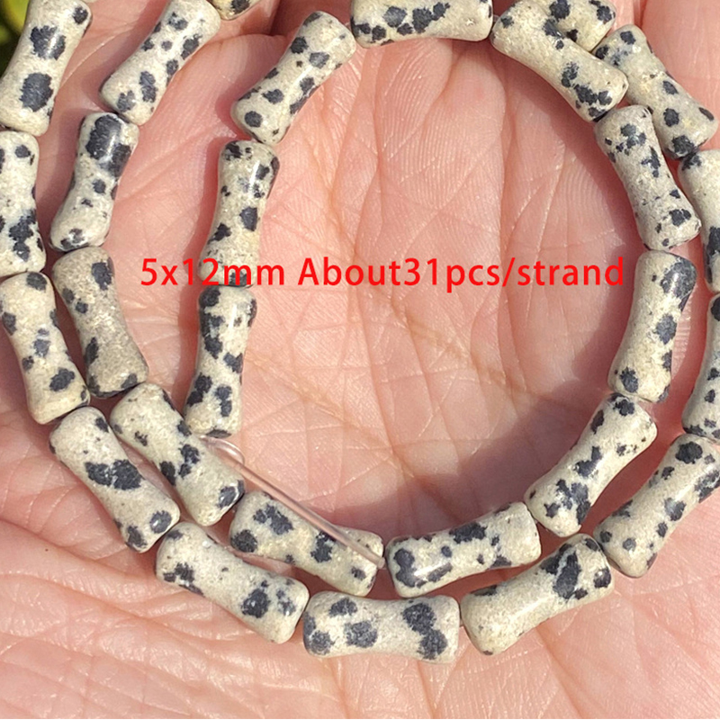 5x12mm bamboo spotted stone See pictures