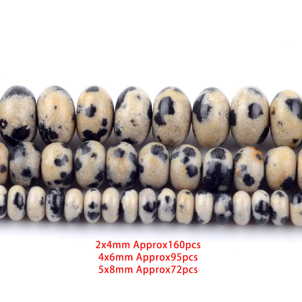 7:6mm abacus bead spotted stone