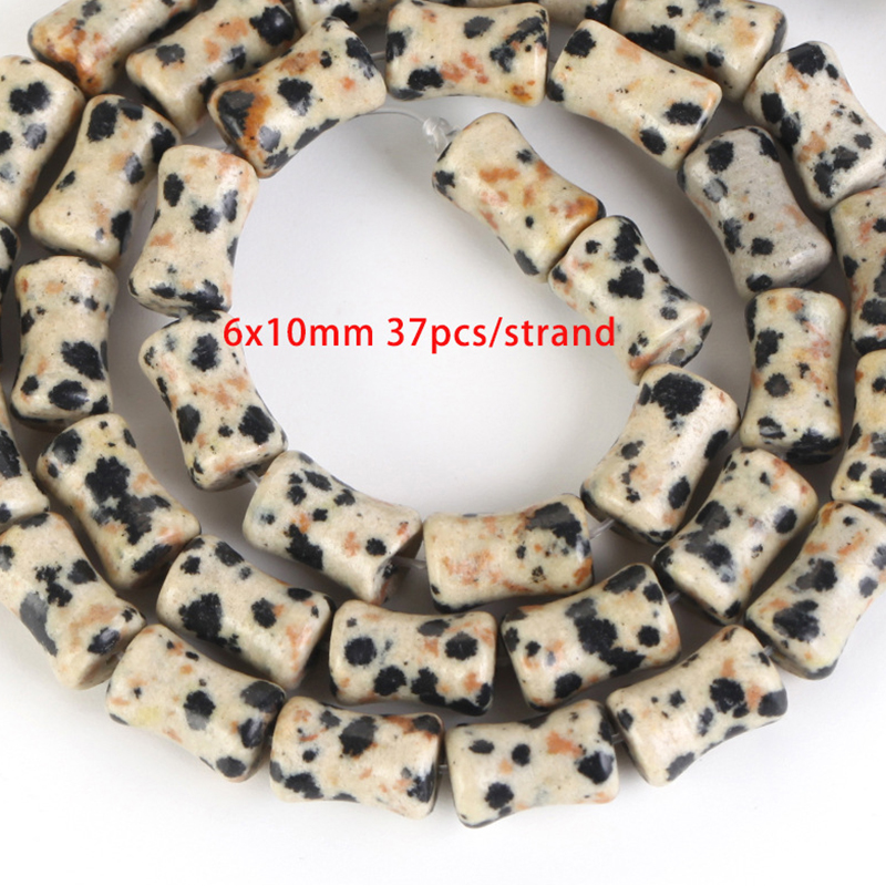 21:6x10mm fat bamboo spotted stone