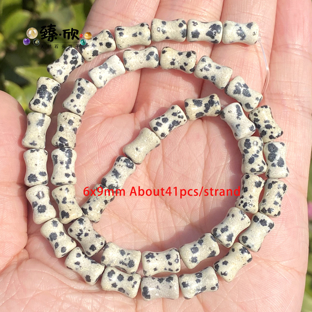 24:6x9mm bamboo spotted stone