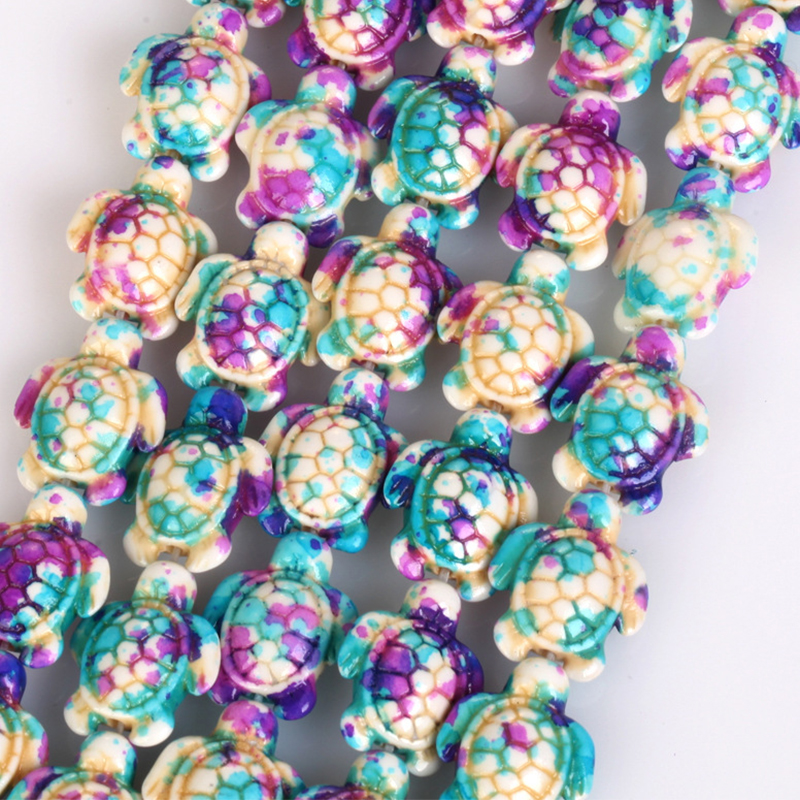 1:14x18mm Turquoise Turtle camouflage light color