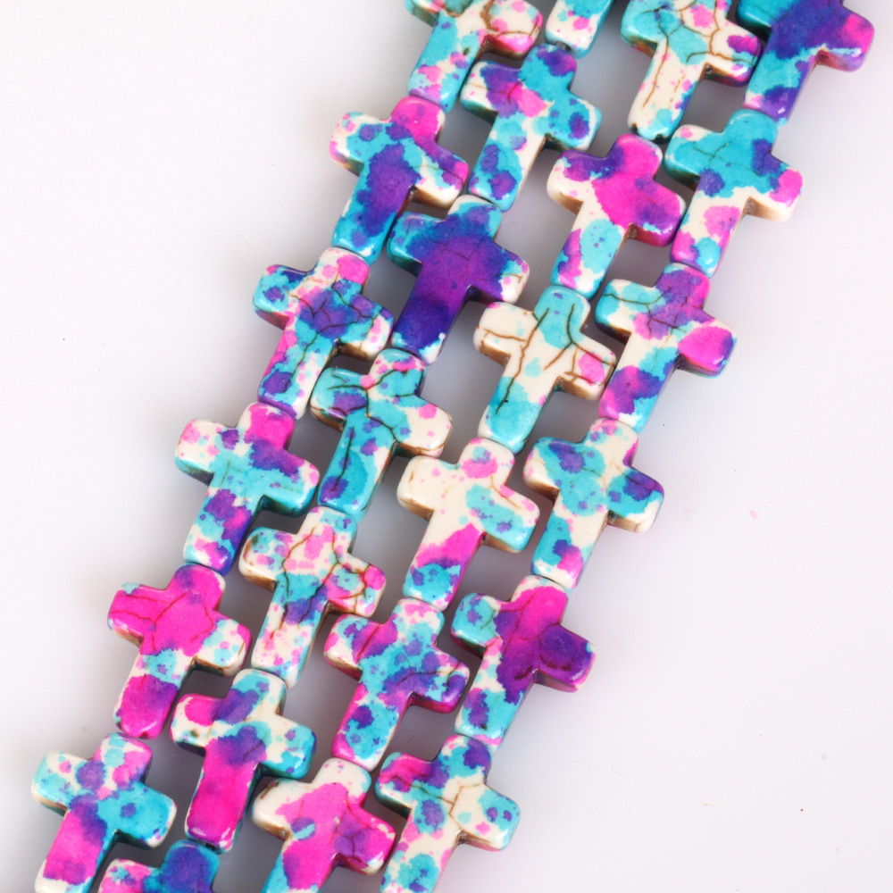 7:12x16mm turquoise cross camouflage light color