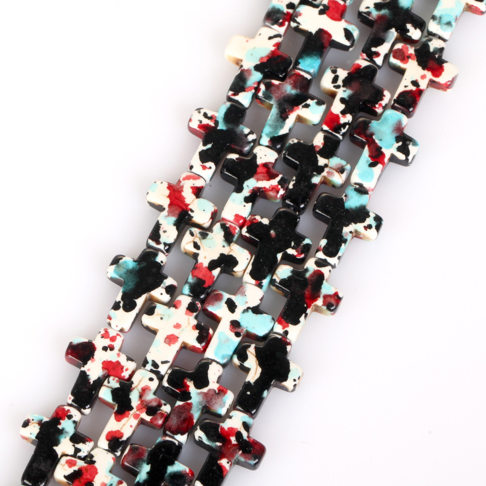 8:12x16mm turquoise cross camouflage dark