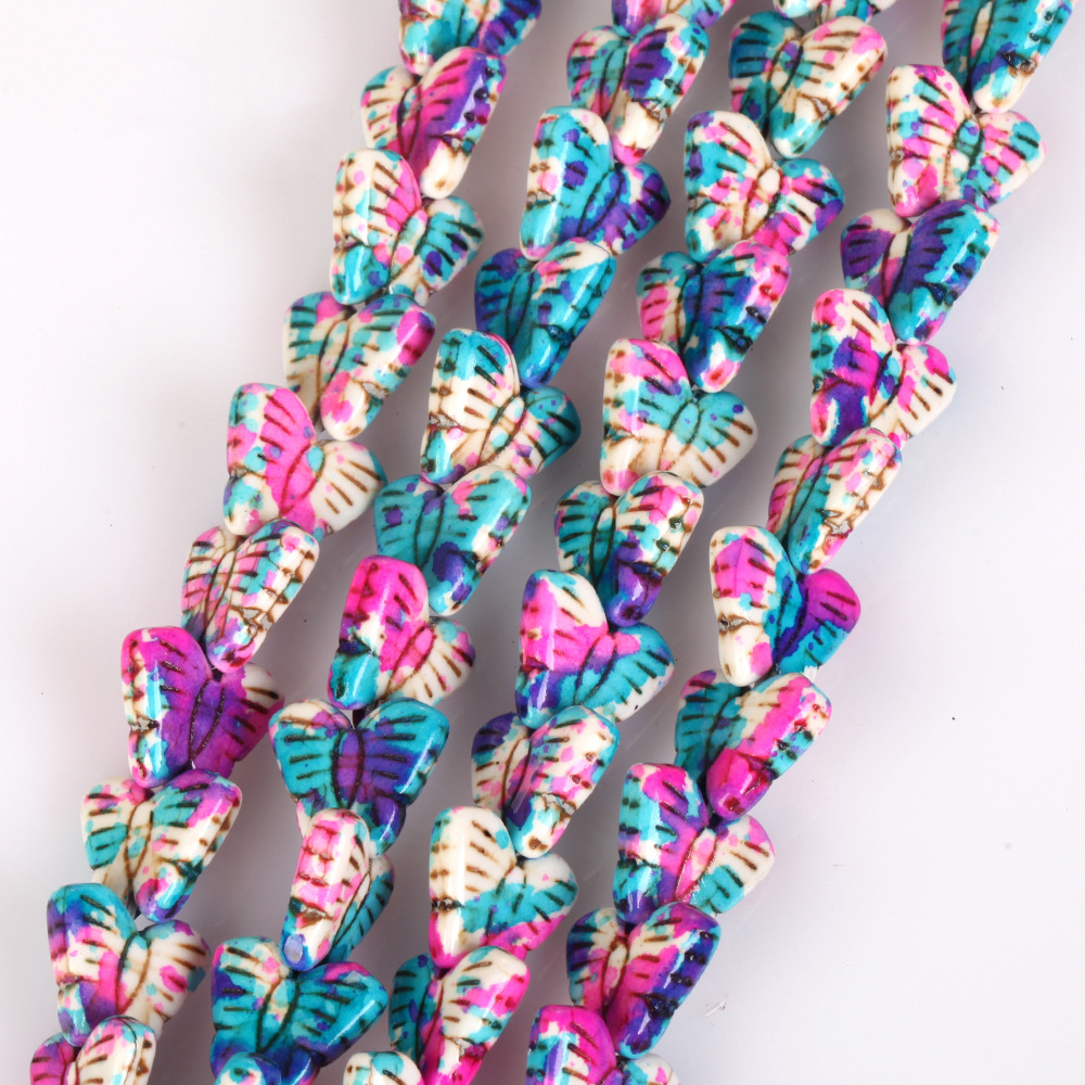 9:13x15mm turquoise butterfly camouflage light color