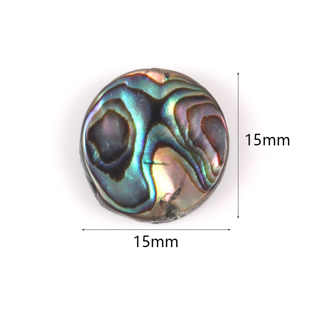 5:15mm round abalone shell