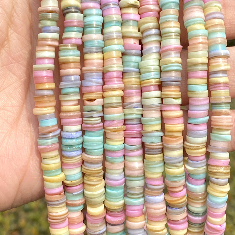 Macaroon color shell 6mm hole piece