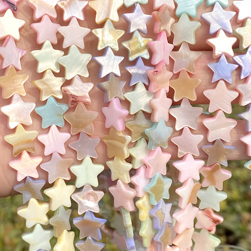 Macaroon color shell 10mm five-pointed star
