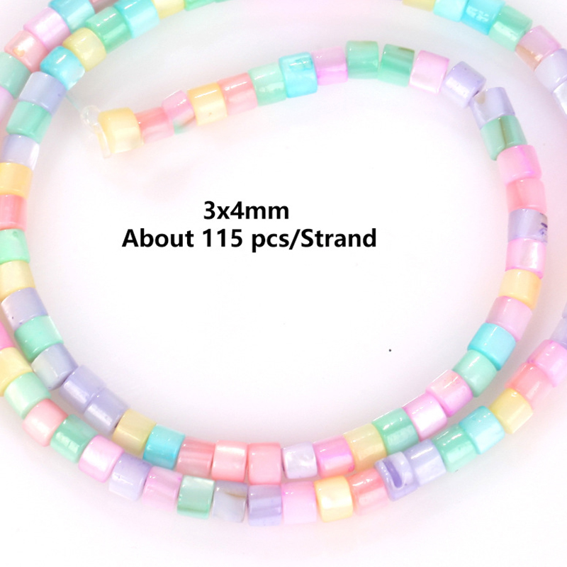 Makaron shell 3x 4mm medium hole piece