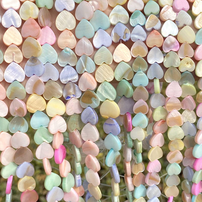 2:Macaron color shell 8mm vertical hole love