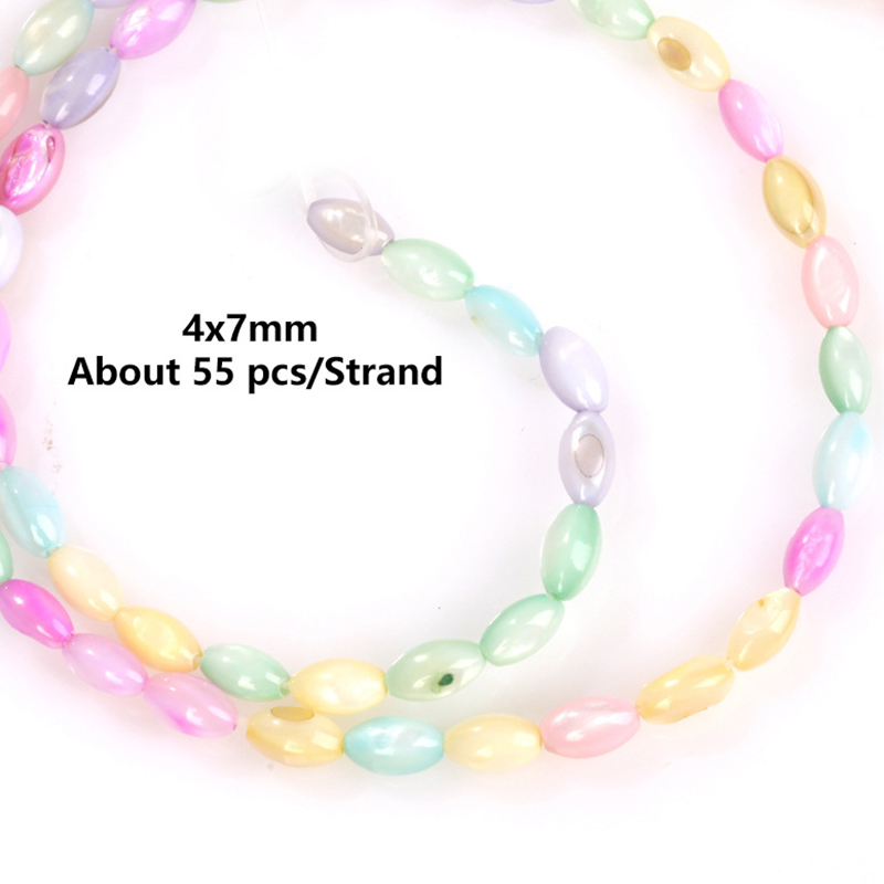 23:Macaron Shell 4x 7mm Beads