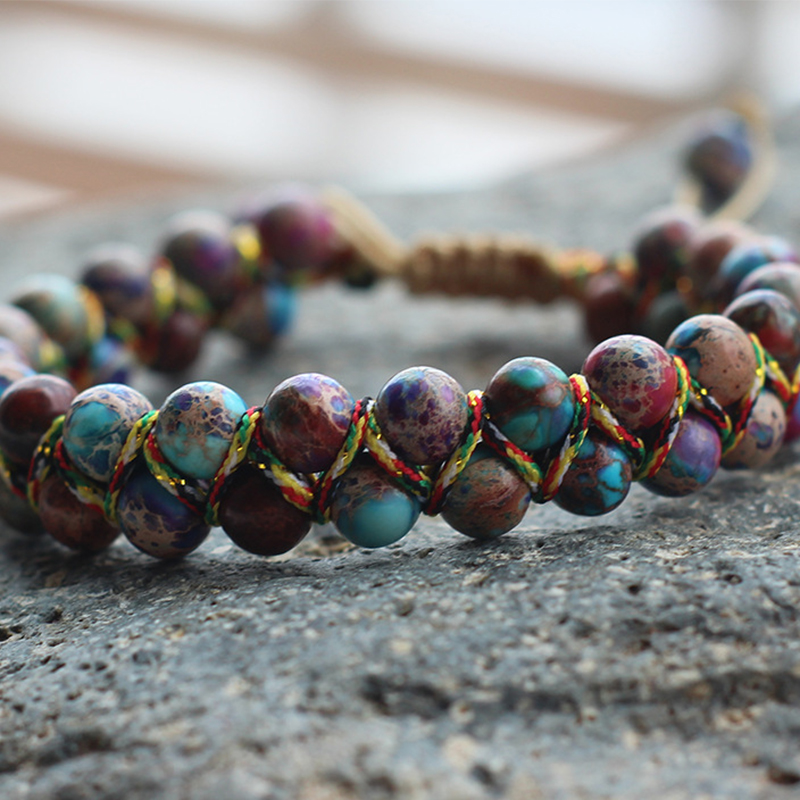 Red blue purple emperor stone