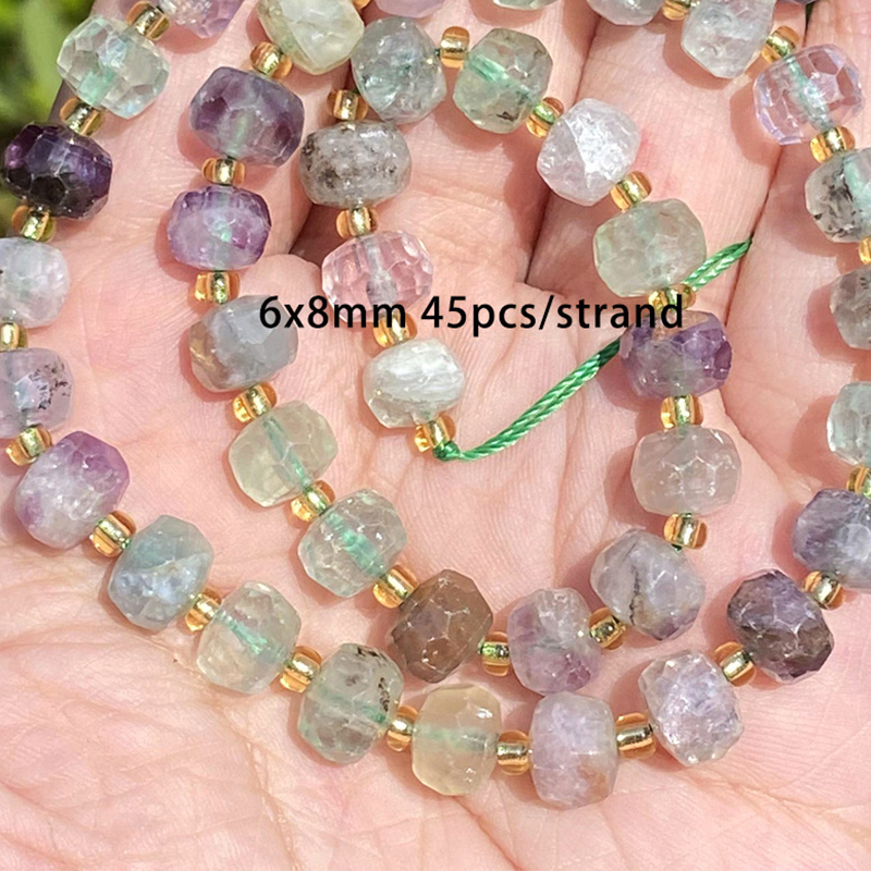 6x8mm faceted abacus beads  See picture