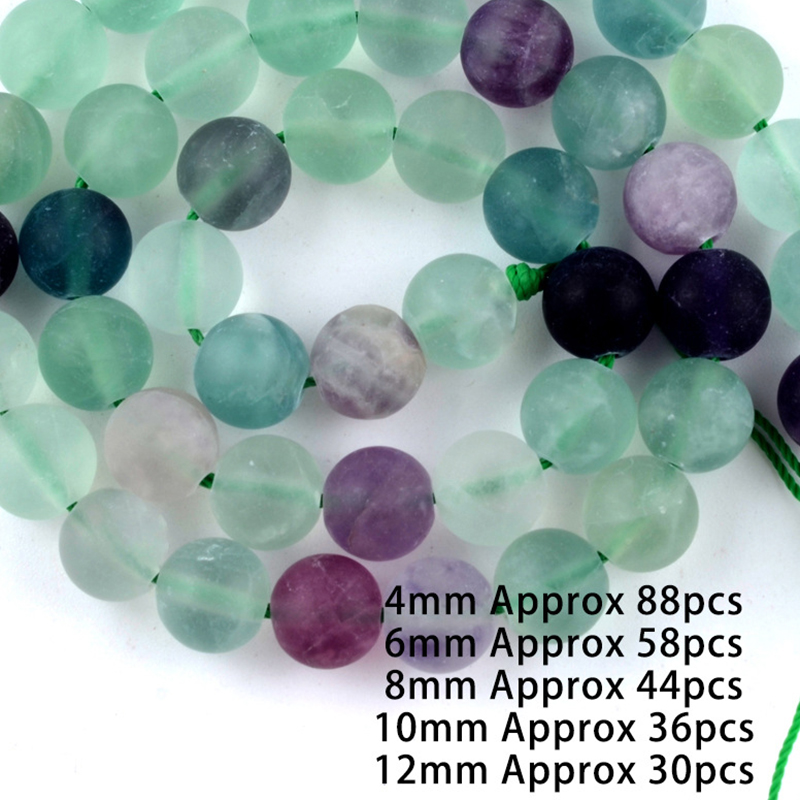 9:4mm frosted colored fluorite