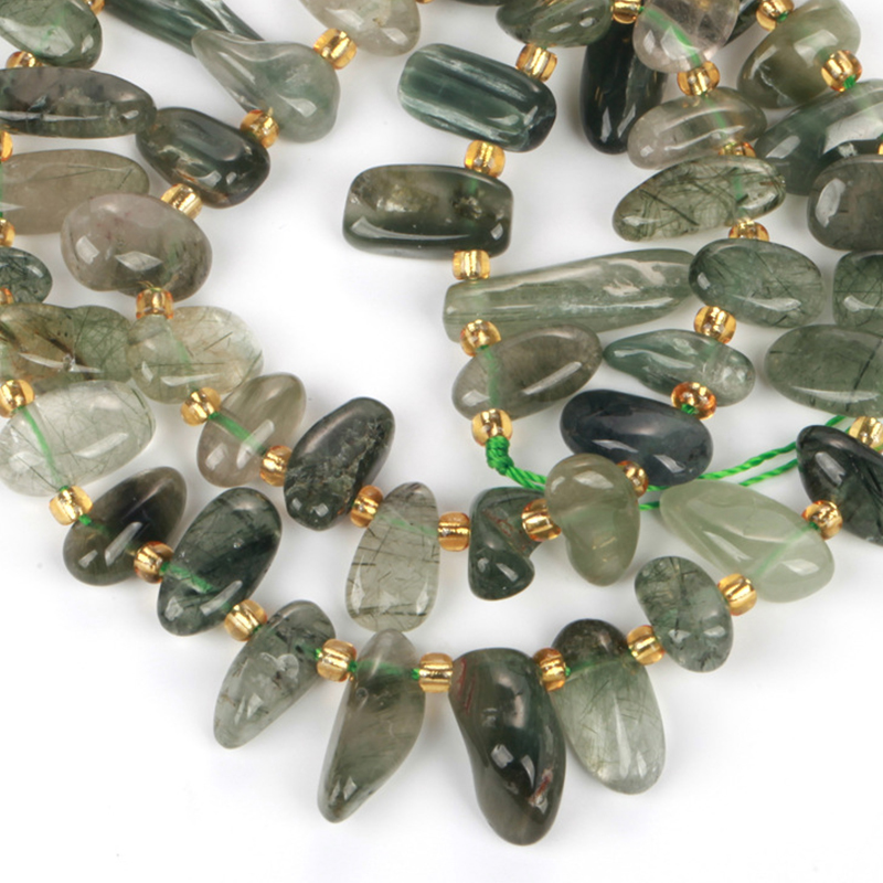 green Rutilated Quartz 10-30mm