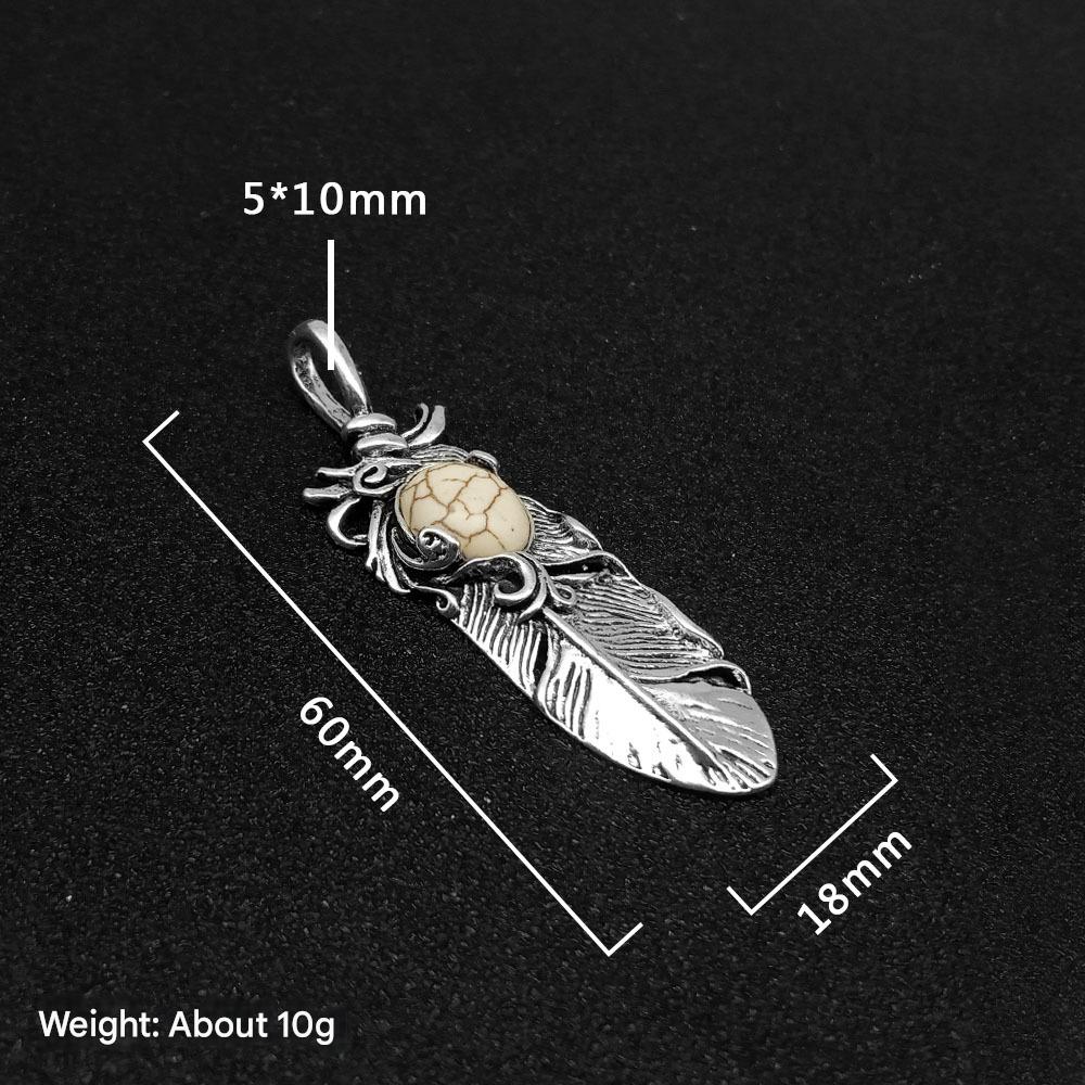 2:White pine Feather Pendant