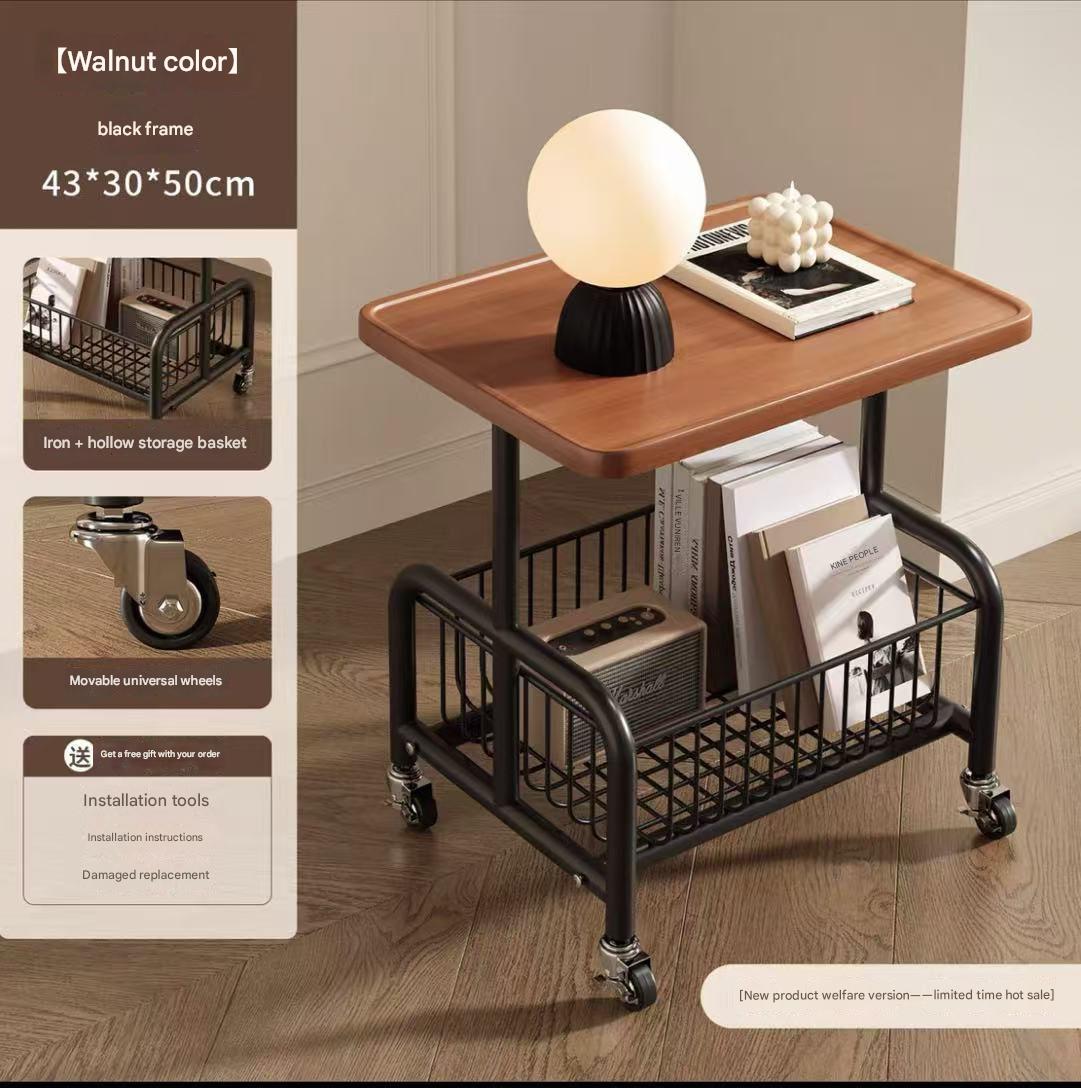 Grooved model walnut-black frame