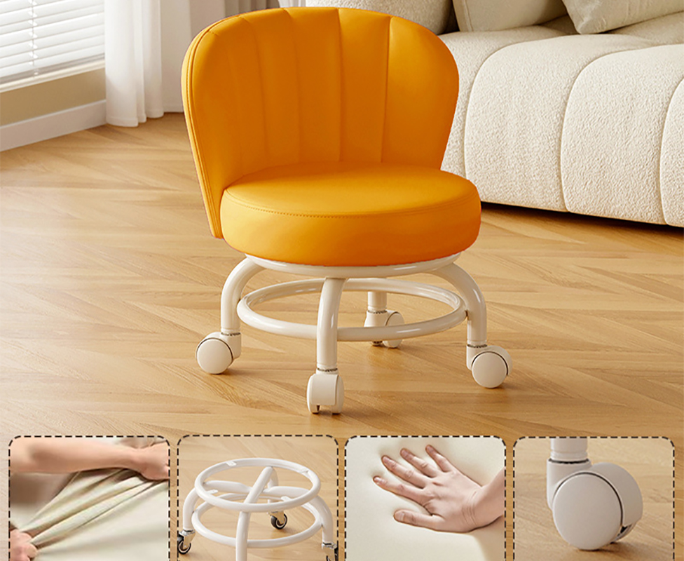 Upgraded carbon steel frame: turmeric [with] wear-resistant and anti-scratch wheels