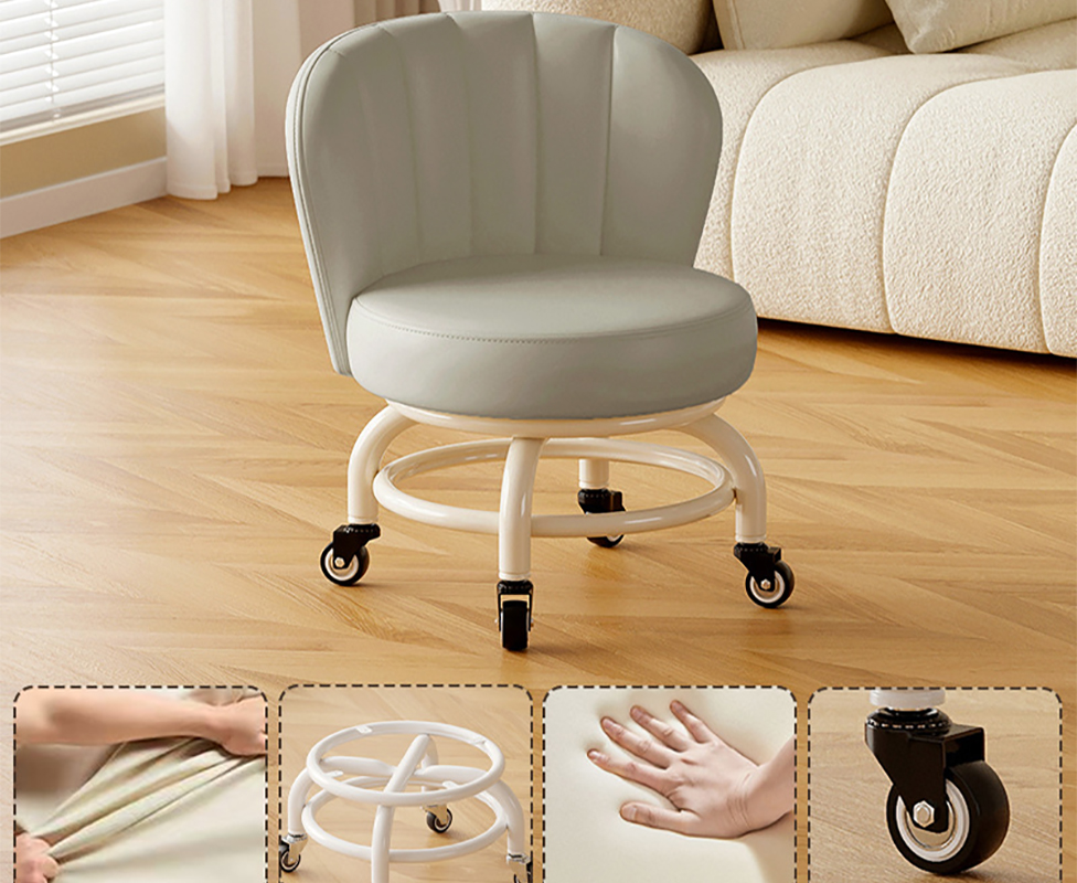 Upgraded carbon steel frame: light gray [with] gold diamond bearing wheel