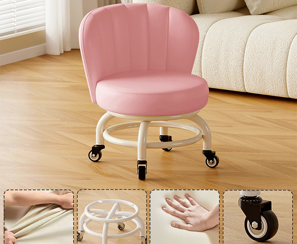 Upgraded carbon steel frame: pink [with] gold diamond bearing wheel