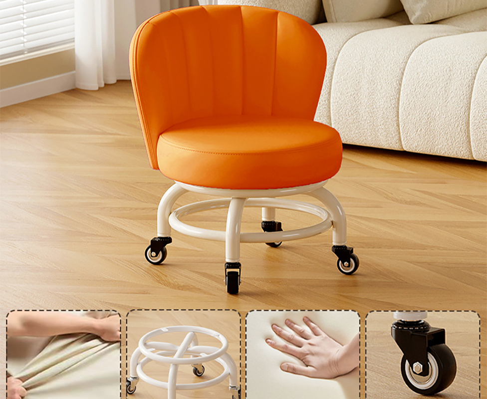 Upgraded carbon steel frame: orange [with] gold diamond bearing wheel