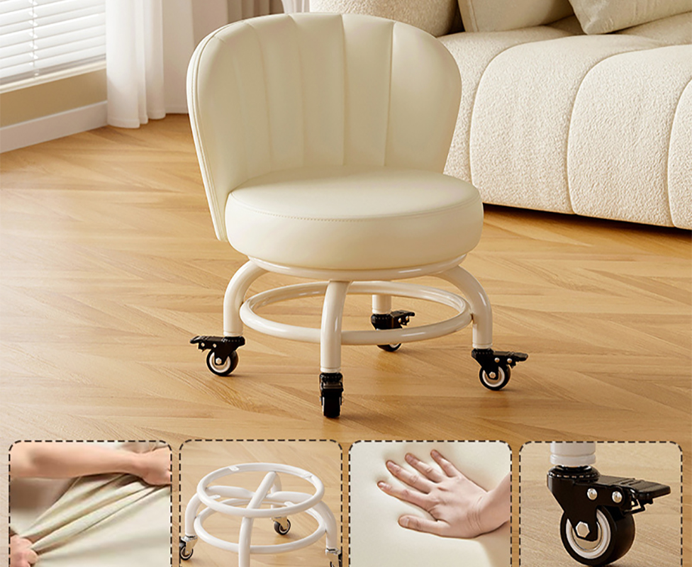 Upgraded carbon steel frame: white [with] gold diamond brake wheels