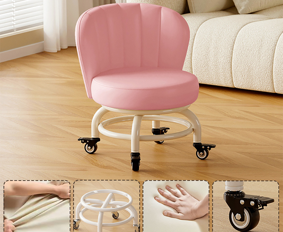 Upgraded carbon steel frame: pink [with] gold diamond brake wheels