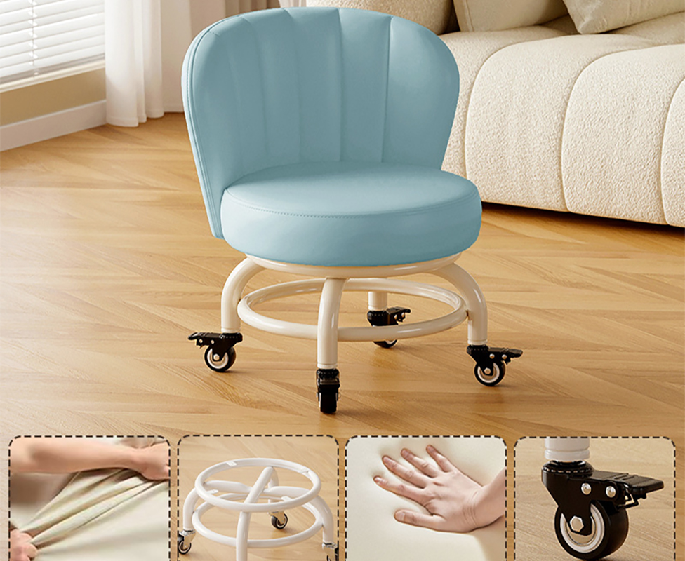 Upgraded carbon steel frame: blue [with] gold diamond brake wheels