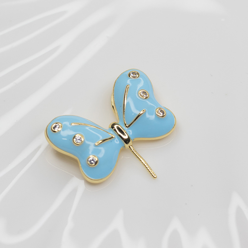 6:14K Gold N-0247 Blue/White Zirconium