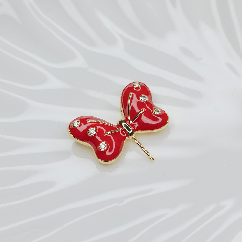 11:14K gold N-0247 red/white zirconium