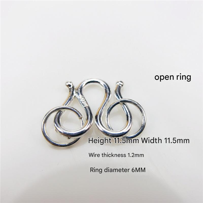 6:Large 1.2mm thick single side open double Open ring
