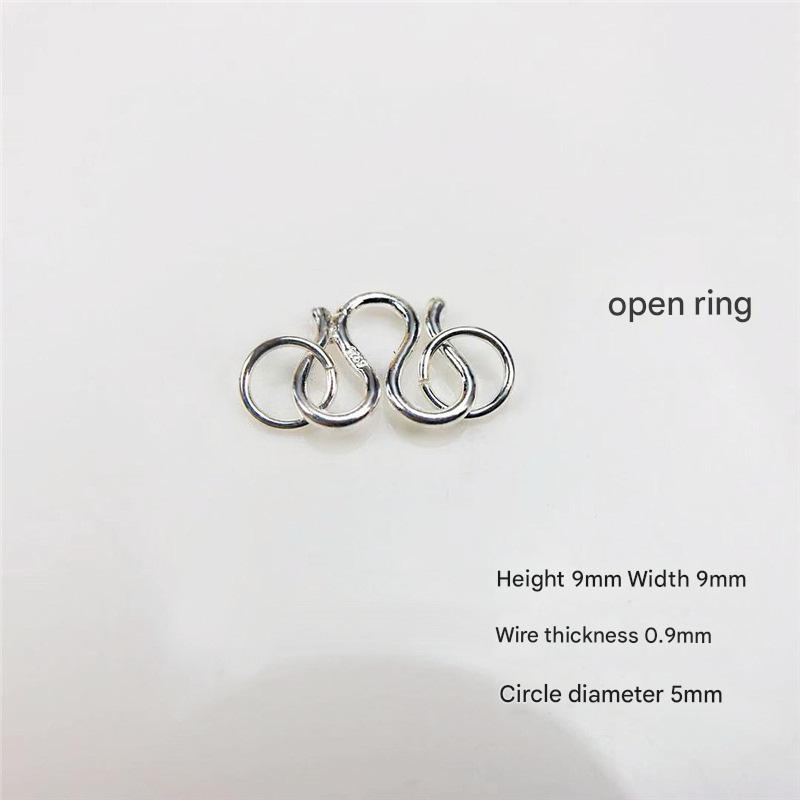 4:Small 0.9mm thick single side open double Open ring