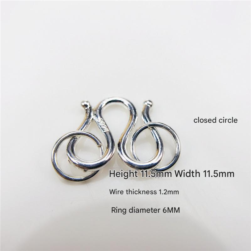 9:Large 1.2mm thick single side open double closed ring