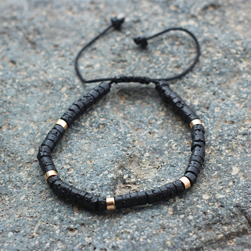 Volcanic stone gold spacer