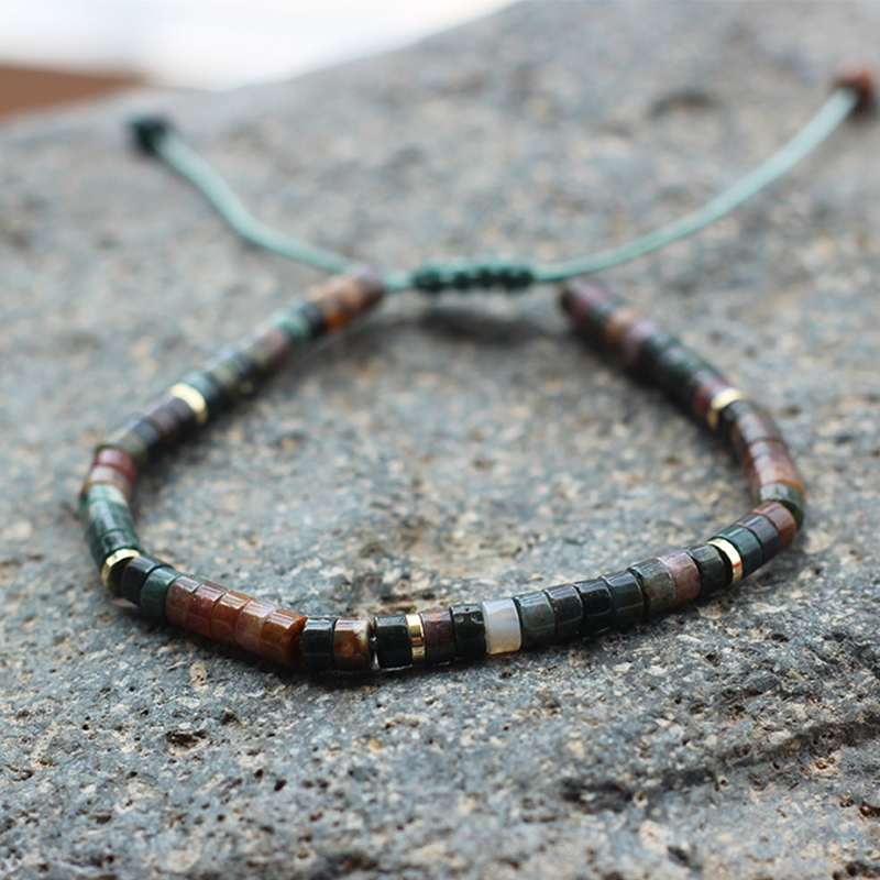 28:Indian agate gold spacer