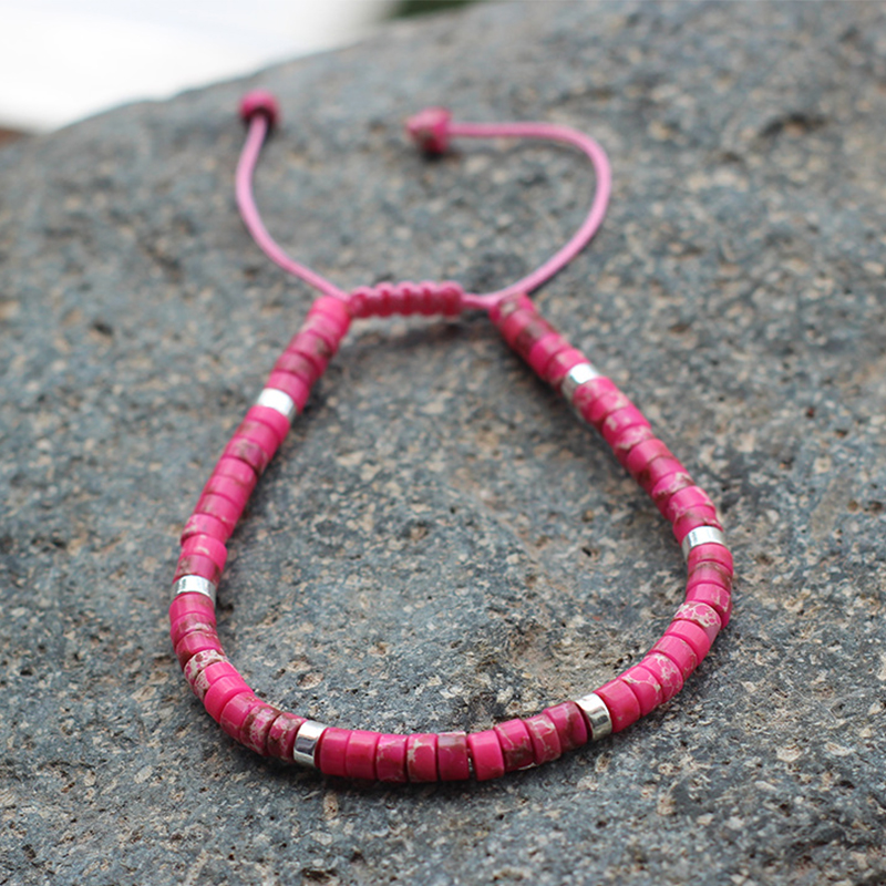 31:Red emperor stone silver spacer